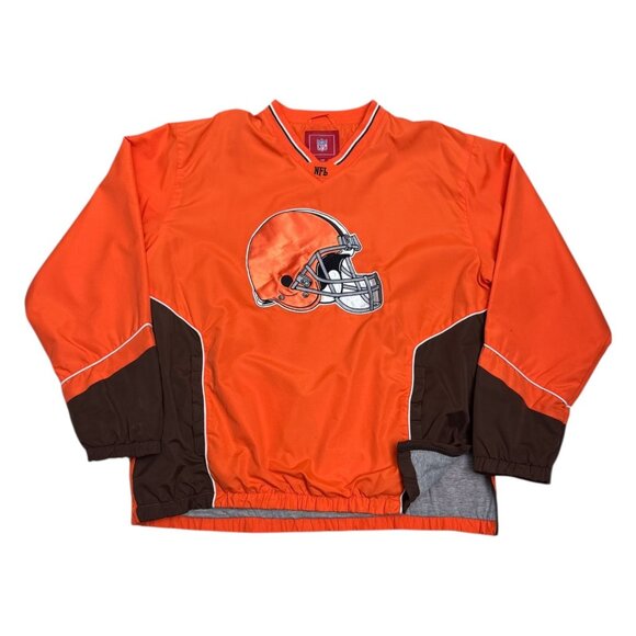 CLEVELAND BROWNS NFL Football GIII Windbreaker Lined Bomber Jacket Mens Large - Picture 1 of 8